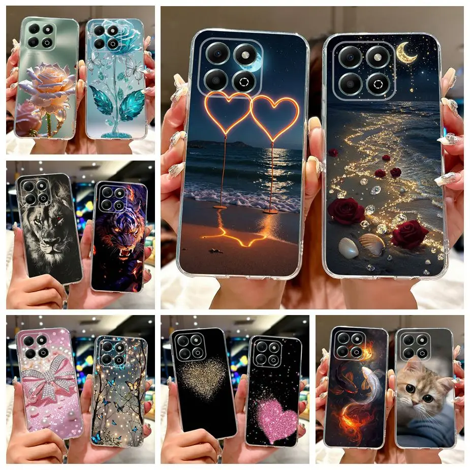 Para Honor X6b funda JDY-LX1 lujosa funda pintada de moda suave funda de teléfono delgada para Honor X6a X6 b HonorX6 HonorX6a HonorX6b Fundas