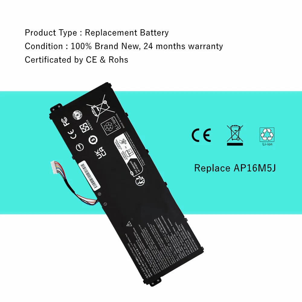 7,4 V 37Wh 2ICP4/80/104 batería del ordenador portátil para Acer Aspire ES1-523 1 A114-31 3 A314-31 A315-21 A315-51 A114-31-C4ZV AP16M5J - imagen 5