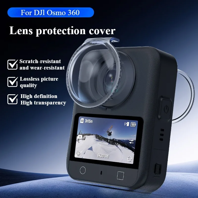 Protectores de lentes para DJI Osmo 360 protectores de lentes protección lente panorámica PC cubierta protectora resistente a los arañazos accesorios de lentes de cámara