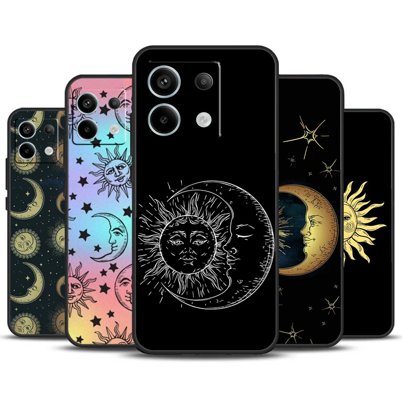 Sun Moons Star Signs Celestial funda para Xiaomi Redmi Note 13 Pro Plus Note 12 11 9 10 11S 10S 12S Redmi 13C 10C 12C