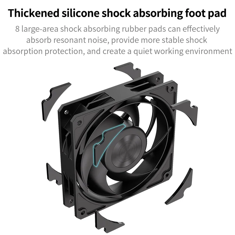 Teucer B12 12cm ventilador con cubierta de PC 12V 4PIN PWM Max 3000rpm patrón de CD diseño de hoja de ventilador anular más estable más silencioso para refrigeración de CPU - imagen 5