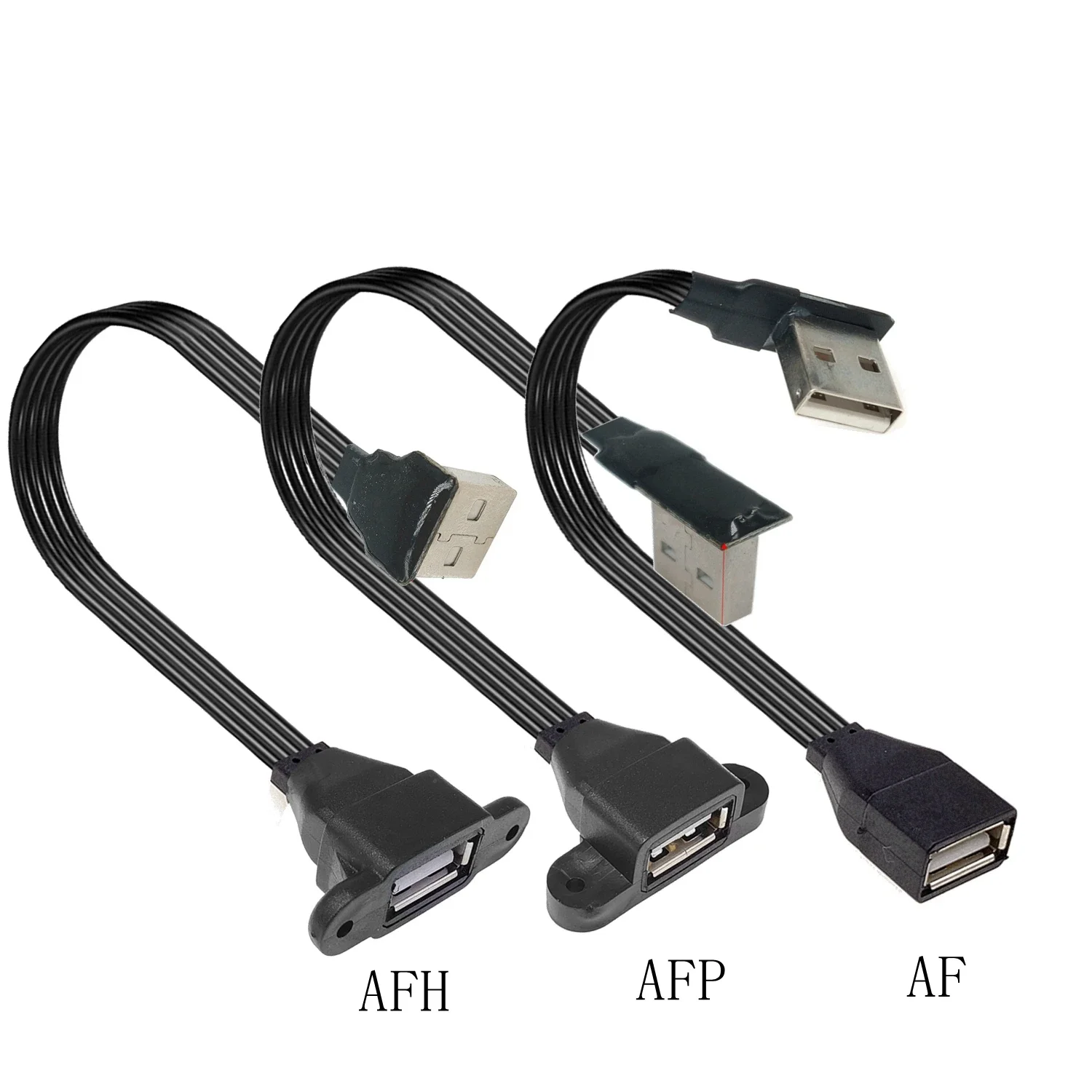 Adaptador USB de silicona suave de cuerpo ultracorto, codos macho y hembra de 90 grados superior, inferior, izquierdo y derecho USB 2,0 10CM 20CM 30CM - imagen 2