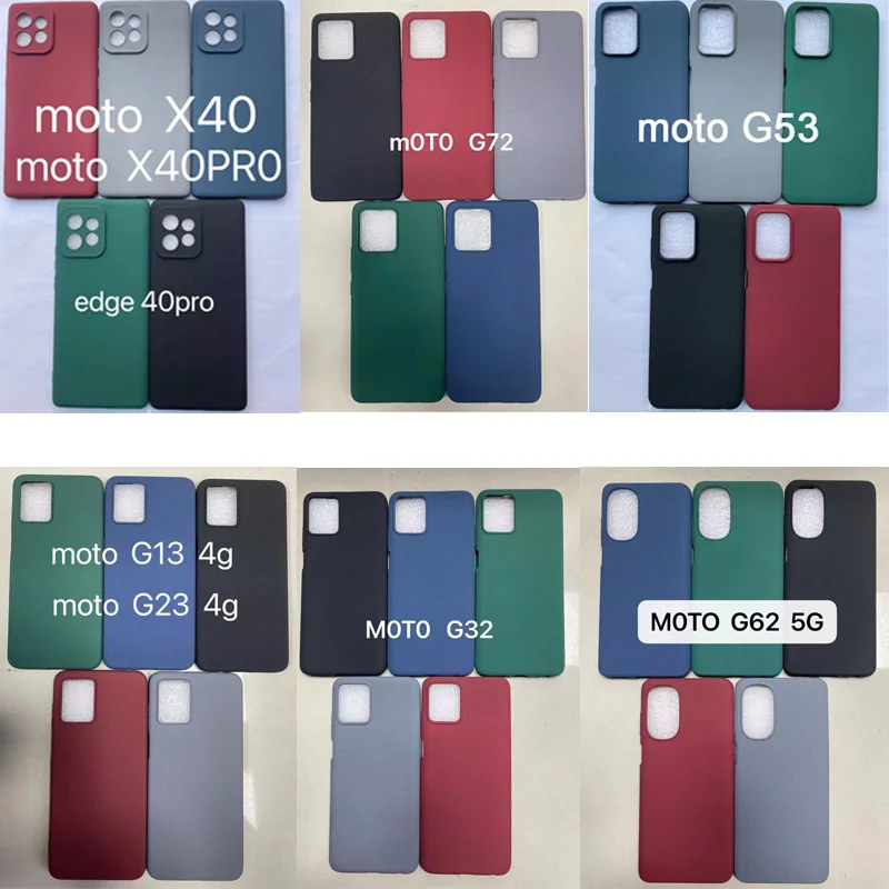 Para Motorola moto x40 G72 G62 funda de teléfono ultrafina arenisca mate tpu para moto G53 G23 G13 5G funda de silicona suave a prueba de golpes - imagen 2