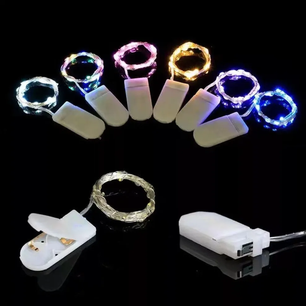 Guirnalda de luces LED de 5M, luces de hadas de alambre de cobre Led impermeables con pilas, luces de decoración navideña para fiesta de boda DIY