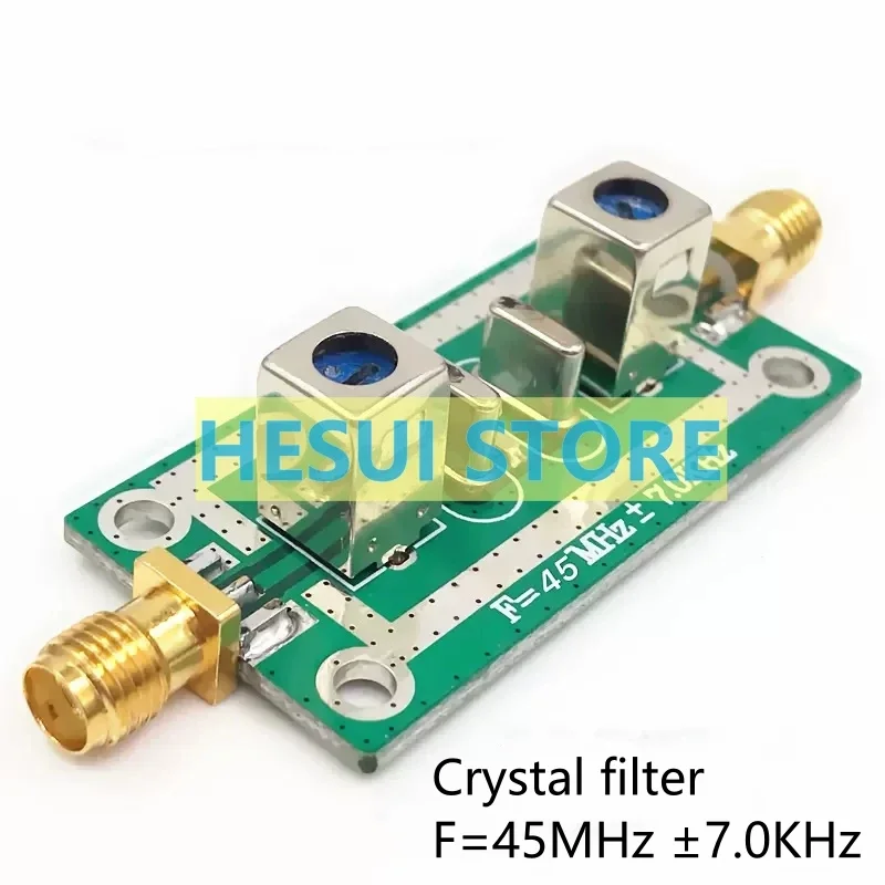 Filtro de cristal de cuarzo Filtro de banda estrecha de paso de banda 45MHz ±7KHz