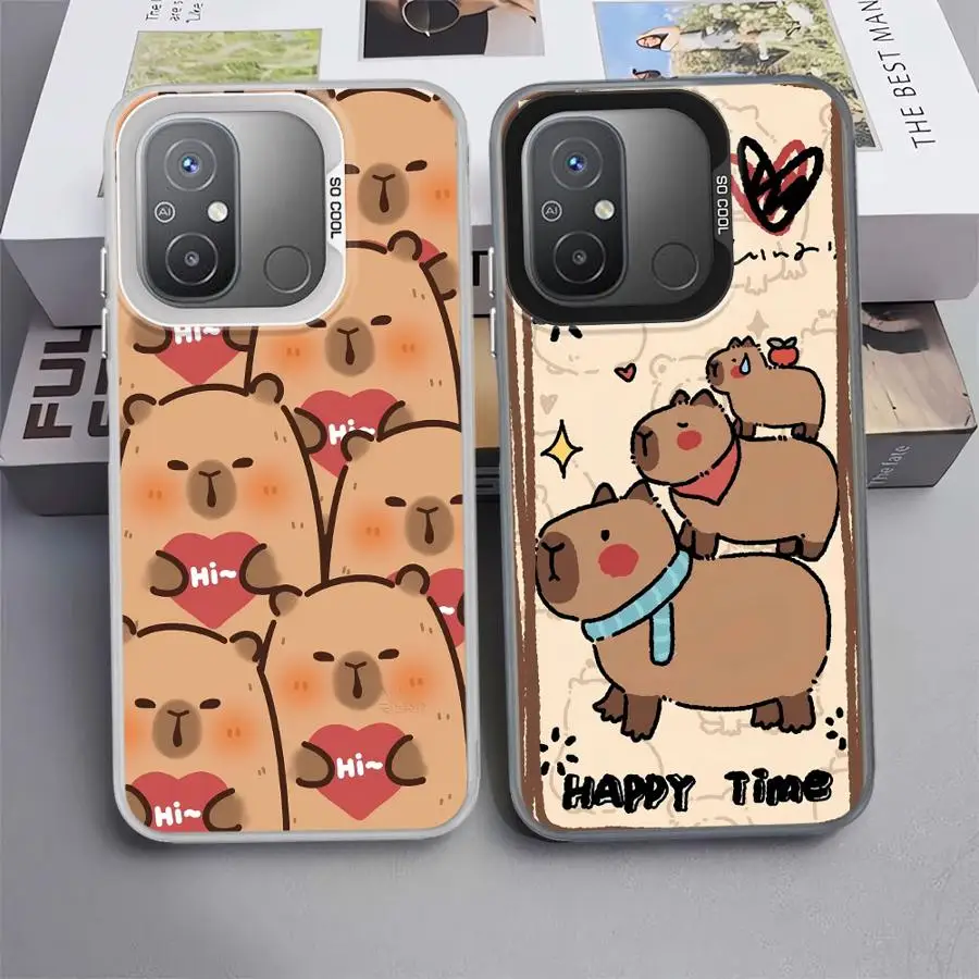 CapyBara-funda trasera bonita para teléfono Xiaomi Redmi 9T A5 A1 A2 Plus 10C 9C K60 14C 12C 13C