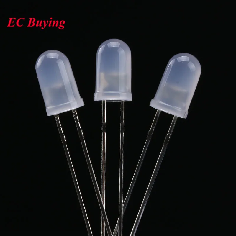 50 Uds F5 5mm LED antiniebla redondo blanco amarillo azul rojo verde esmeralda diodo emisor de luz difuso lámpara ultrabrillante cuenta Plug-i - imagen 4