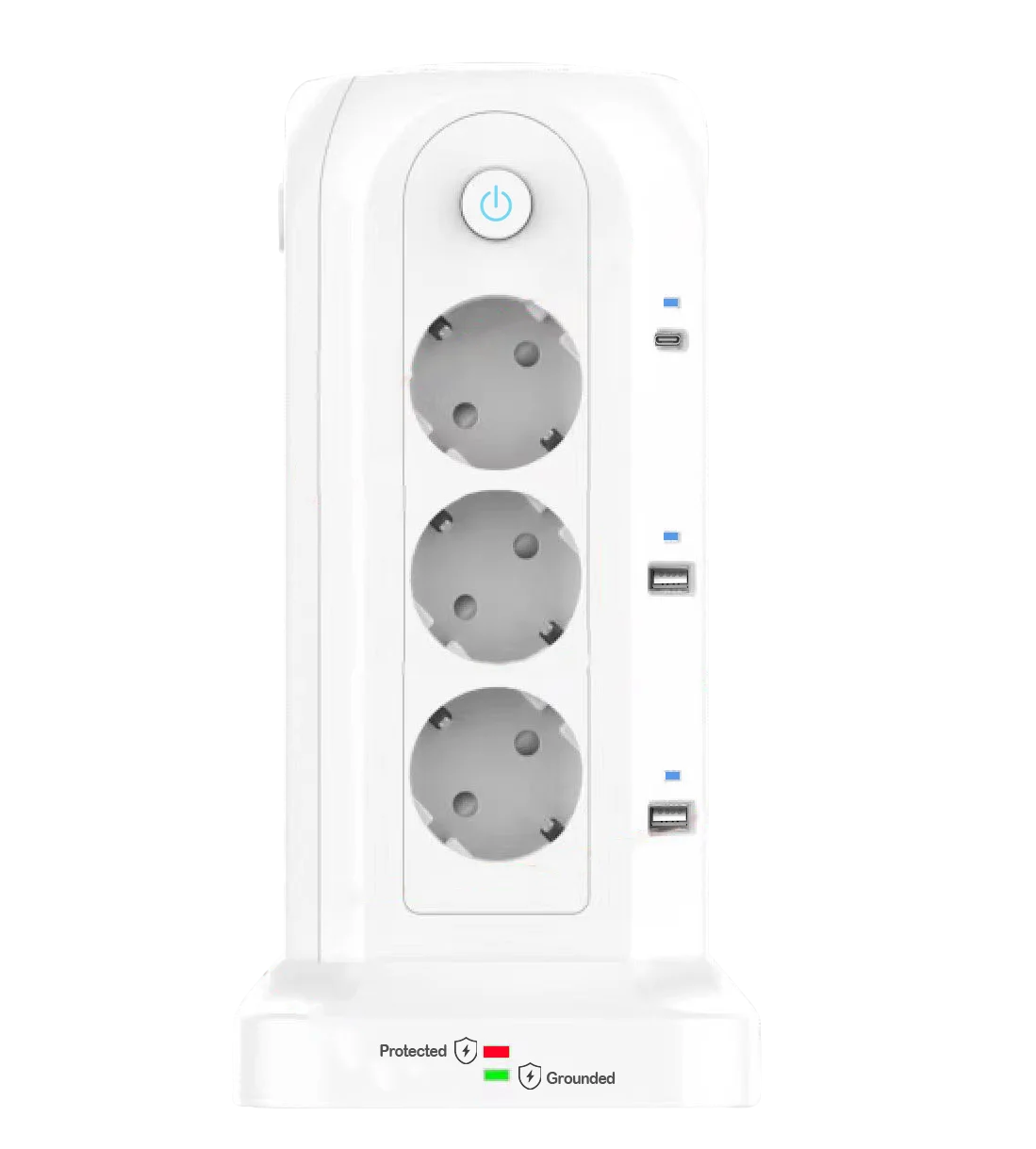 Enchufe de torre de energía multifuncional, 12 posiciones, 4 puertos USB + interruptor de Control independiente 2C, diseño USB Mart para el hogar y la Oficina - imagen 4