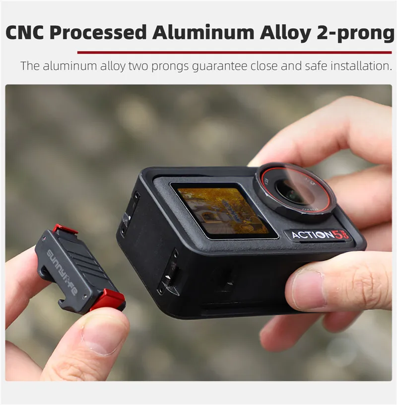 Para DJI Osmo Action 5 Pro/4/3 adaptador magnético montaje Base de montaje de liberación rápida con zapata fría cámara trípode adaptador montaje - imagen 5
