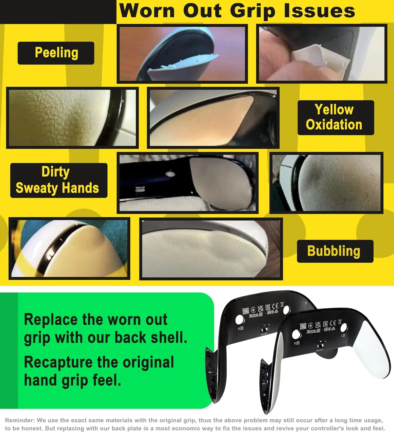 Reemplazo para la cubierta del controlador PS5 DualSense Edge, la carcasa trasera de repuesto Playstation 5 Edge - imagen 3