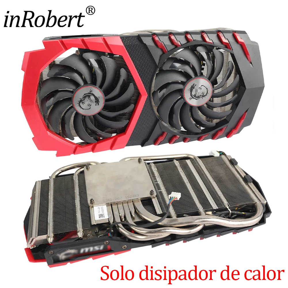 Reemplazo del disipador de calor PLD10010B12HH de 95MM para MSI RTX 1070 tarjeta de vídeo gráfica para juegos ventilador de refrigeración radiador disipador de calor