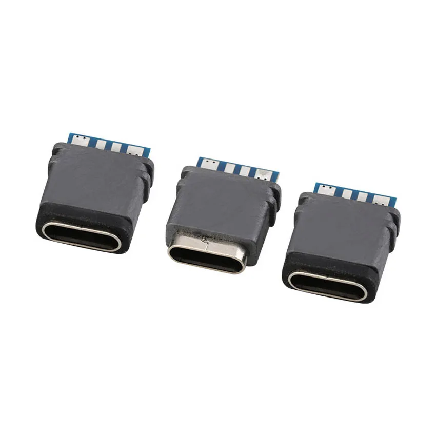 Conector USB 3,1 impermeable tipo C, conector hembra de 16 Pines, 5A, doble resistencia de 5,1 K, compatible con carga y descarga, 5 uds. - imagen 4