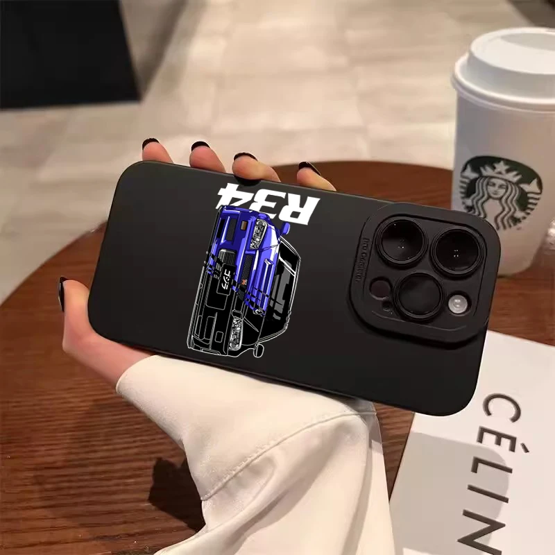 Funda de teléfono a prueba de golpes con diseño de coche elegante para iPhone 17 16E 16 15 14 13 12 11 Pro Max Air 13 12 XR X 7 8 Plus SE2 funda suave - imagen 2