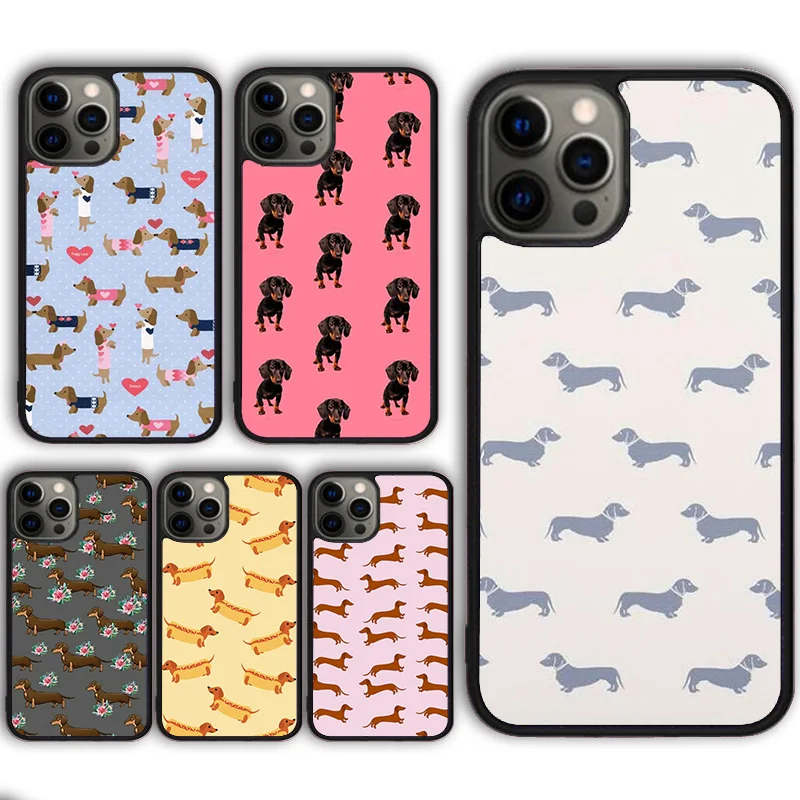 Funda de teléfono con diseño de perro salchicha y amor para iPhone 17 Air 15 16 14 Plus 11 12 13 Pro Max Apple max