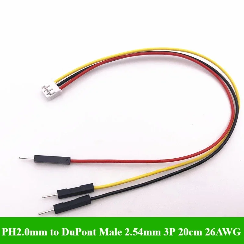 Cable Terminal PH2.0 a DuPont macho 2,54 PH2.0mm 2/3/4/5/6P a 2,54mm cabeza macho DuPont Cable electrónico línea de conector 20CM 26AWG - imagen 5