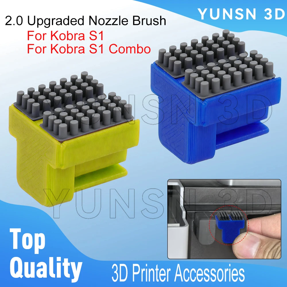 Cepillo de silicona para Anycubic Kobra S1, boquilla Hotend mejorada, herramienta de limpieza de limpiaparabrisas para Kobra S1, accesorios de limpieza Combo