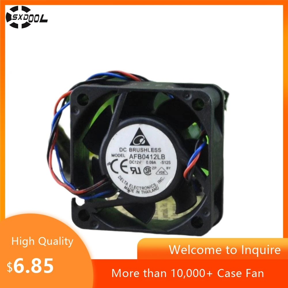 AFB0412LB 40mm 12V DC ventilador de refrigeración para Delta 4015 12V 0.09a 3 cables doble bola silencioso Mini ventilador 40X40X15mm - imagen 2