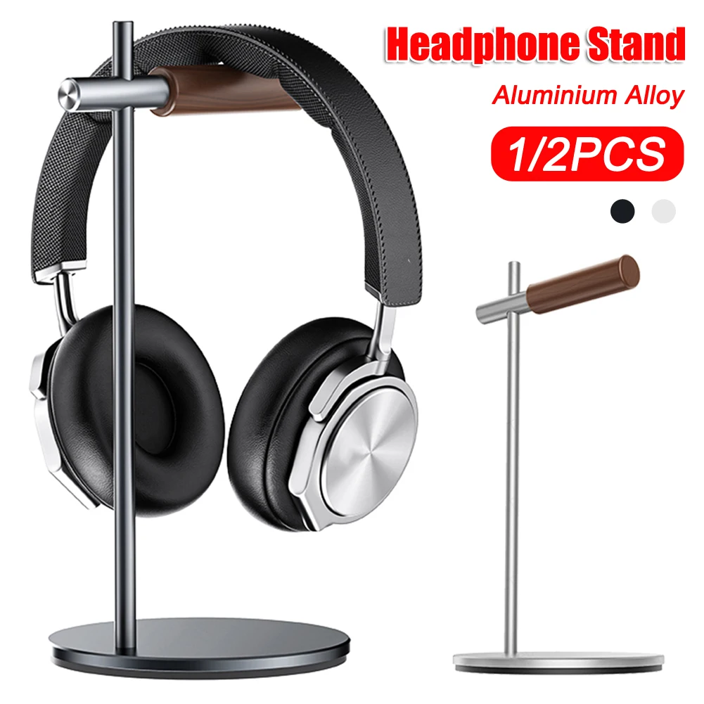 Soporte de auriculares de escritorio de aleación de aluminio, soporte antideslizante para auriculares para juegos, estante desmontable para Apple Vision Pro/Airpods Max/HyperX/Beats