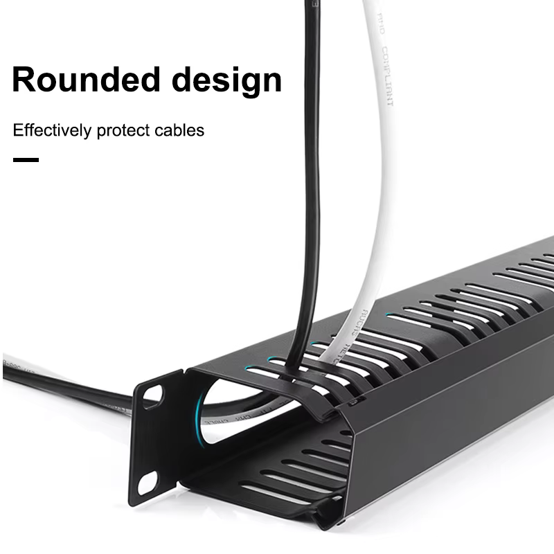 Soporte de Cables 1U 19 Pulgadas Metálico Conducto Dedos 12/24 Ranuras - imagen 5