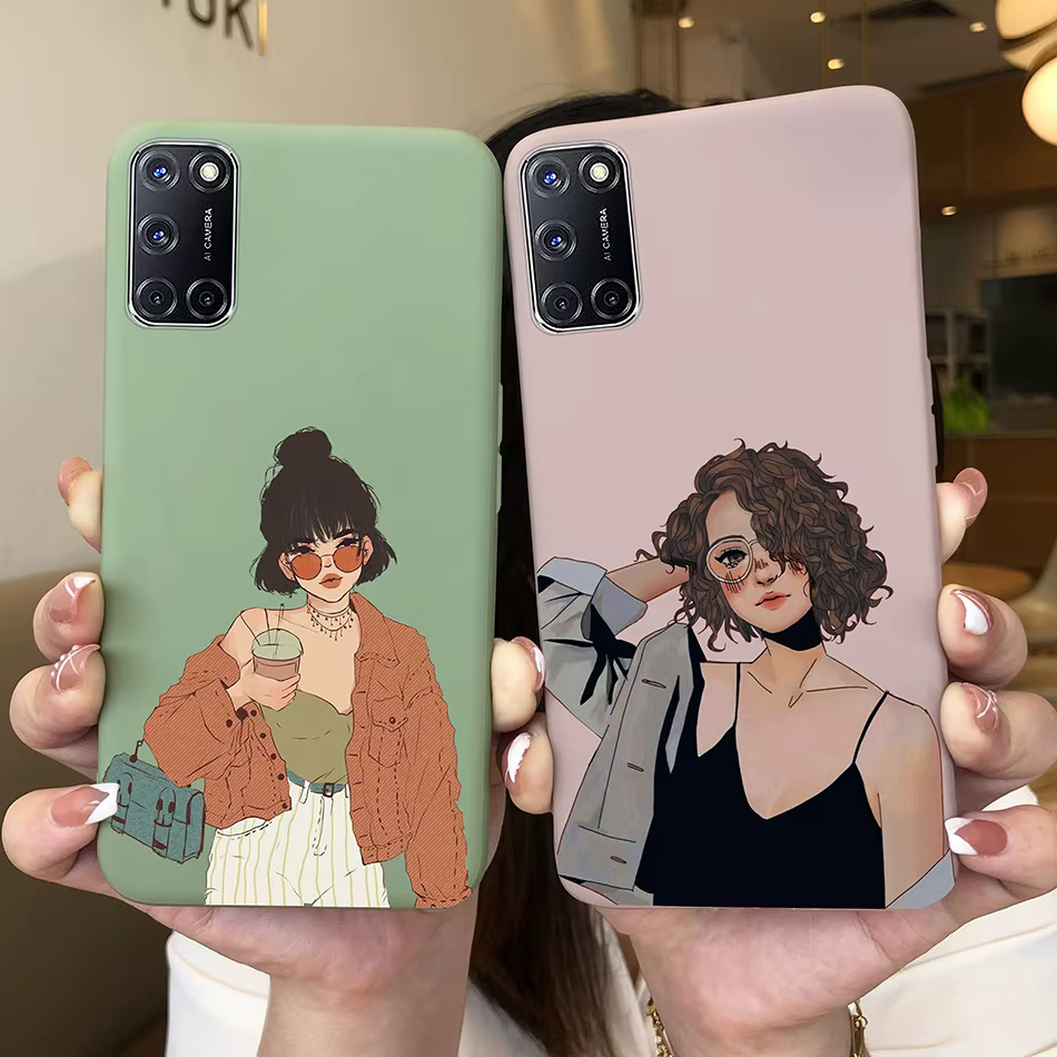 Funda silicona Oppo A52 A72 A92 – Dibujos animados corazón pintado - imagen 2