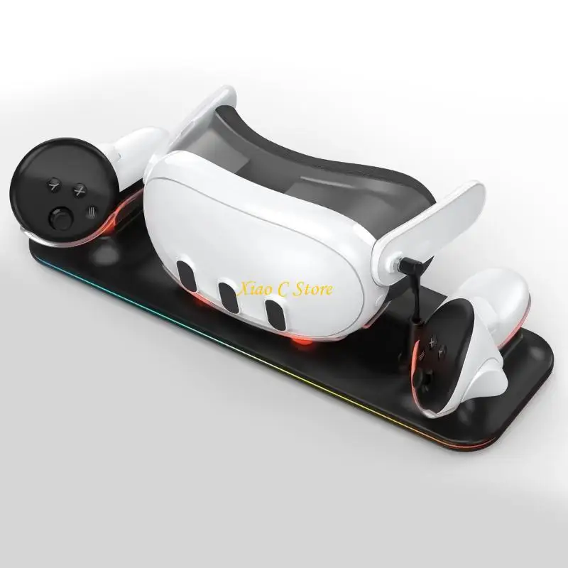 Y1AE CARGA CARGA CARGA DEL LED Accesorios soporte visualización para 3 Controladores auriculares LED Carga - imagen 2