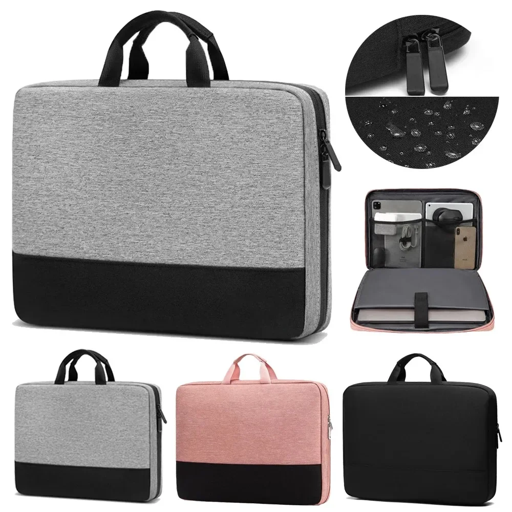 Bolsa para ordenador portátil para Macbook Air Pro 16, funda de 13,3, 14, 15,6, 17,3 pulgadas, bolso de hombro para ordenador portátil, maletín impermeable para hombres y mujeres - imagen 2