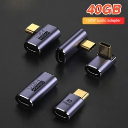 Adaptador USB4 Tipo C 40 Gbps 100W 8K a 90 Grados