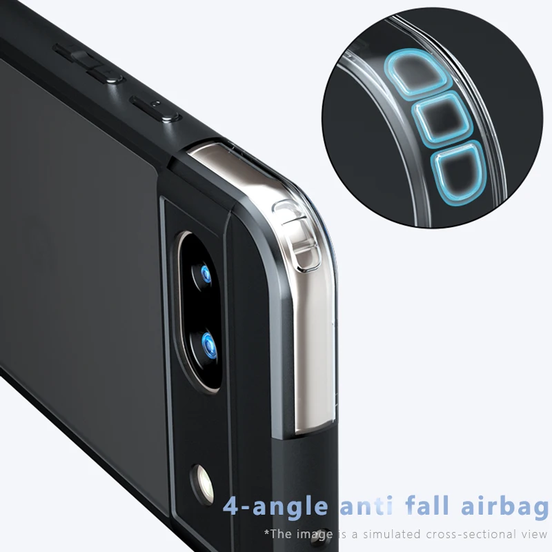 Funda de armadura para Goolg Pixel 9 8 7 Pro, Funda de teléfono transparente mate para Pixel 8A 9 8 7 A, Funda acrílica A prueba de golpes - imagen 5