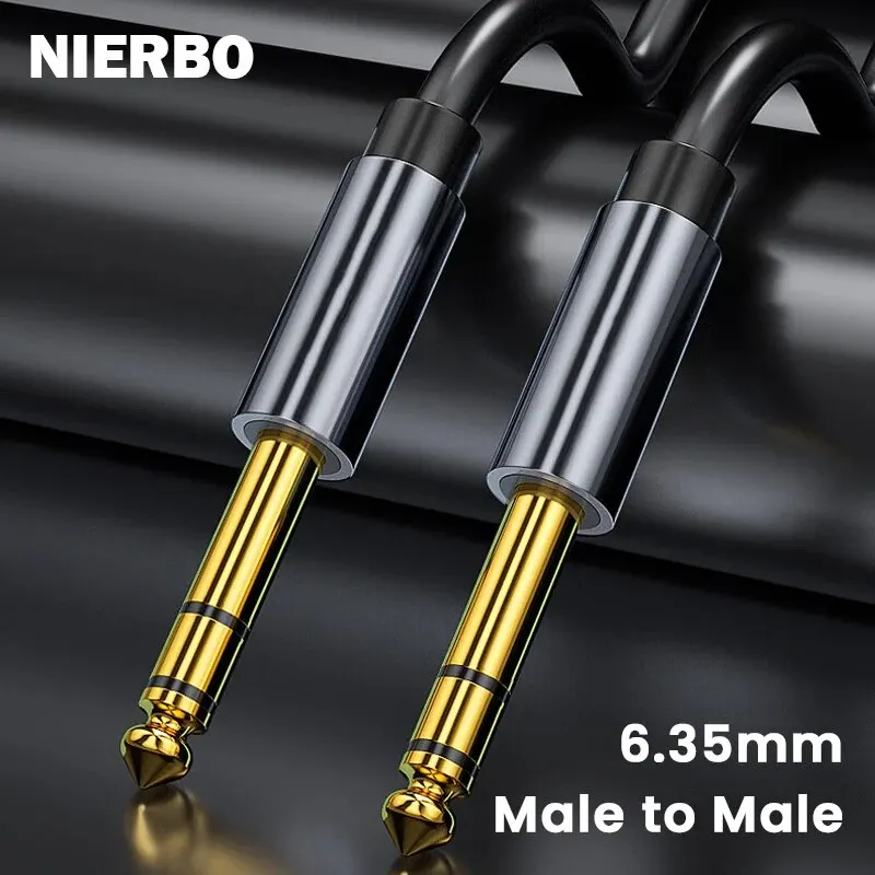 NIERBO Cable Instrumento Guitarra 6.35mm Mono Jack TS