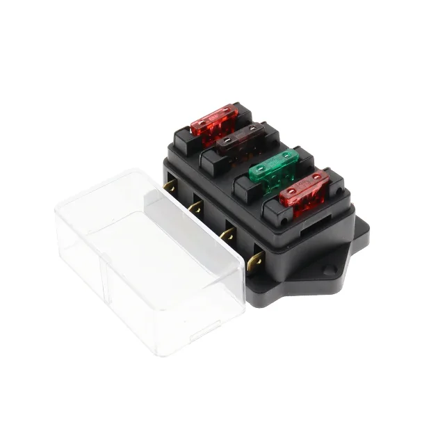 Caja de fusibles para coche de 4/6/8/12 vías, portafusibles para coche, camión, caja de fusibles de cuchilla automática con fusibles 4/6/8/12 para circuito estándar ATO de 12V 24V - imagen 4