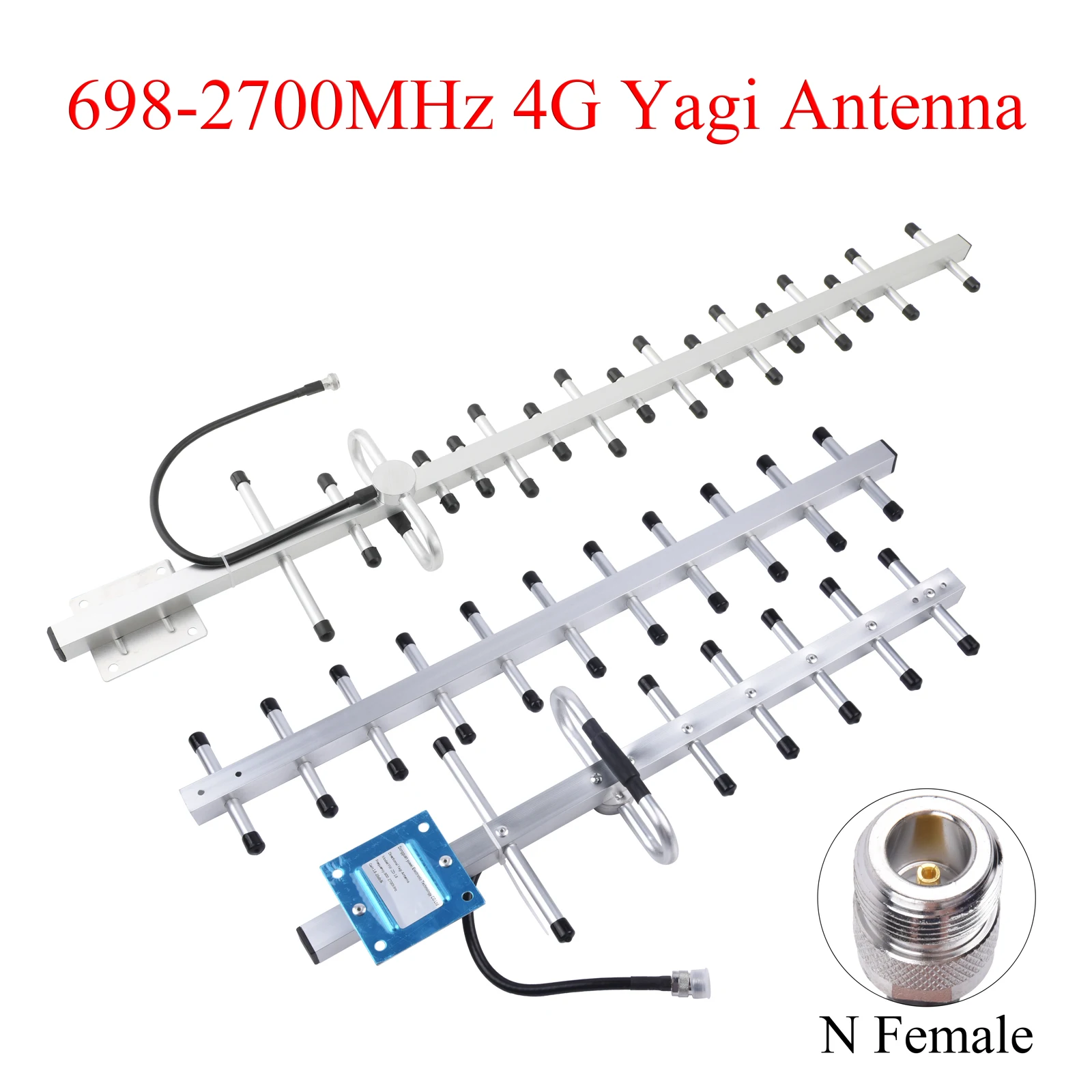 Antena Yagi 2G/3G/4G 19/20dBi 698-2700MHz N antena externa hembra para GSM UMTS LTE mejora de cobertura de señal móvil - imagen 2