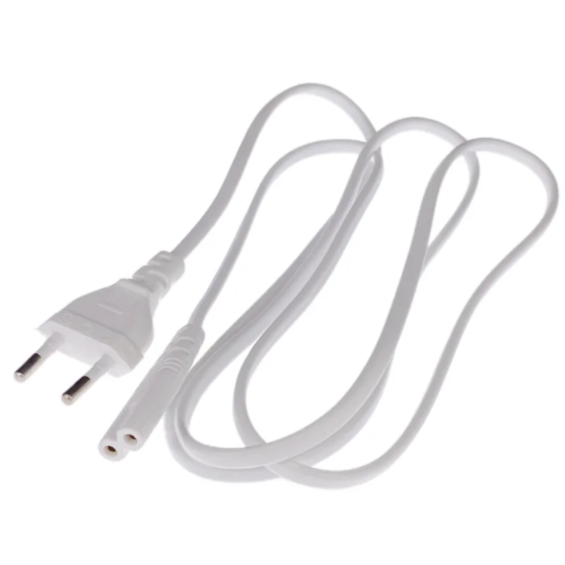 Cable de extensión de enchufe blanco de 2p, fuente de alimentación de lámpara, Cable de alimentación de figura europea 8 para iluminación Led, cargador USB de 1,5 m - imagen 2