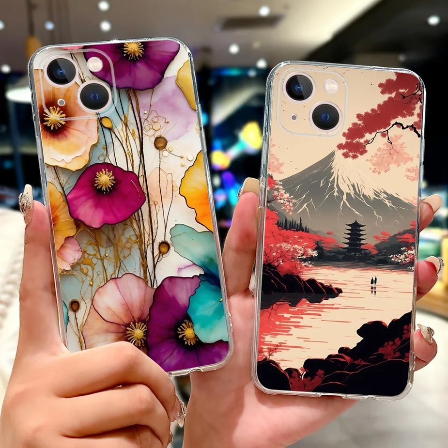 Para Apple iPhone 13 funda iPhone13 Mini lindo gato León pintado funda de silicona suave funda de teléfono para iPhone 13 Pro Max iPhone13 Shell - imagen 3