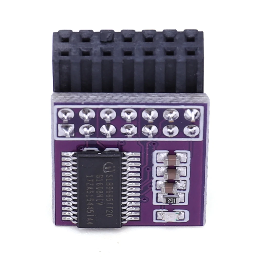 Tarjeta remota de 14 pines, interfaz LPC, placa de GC-TPM2.0, módulo remoto, compatible con placa base multimarca Mini para prueba de actualización WIN11 - imagen 4