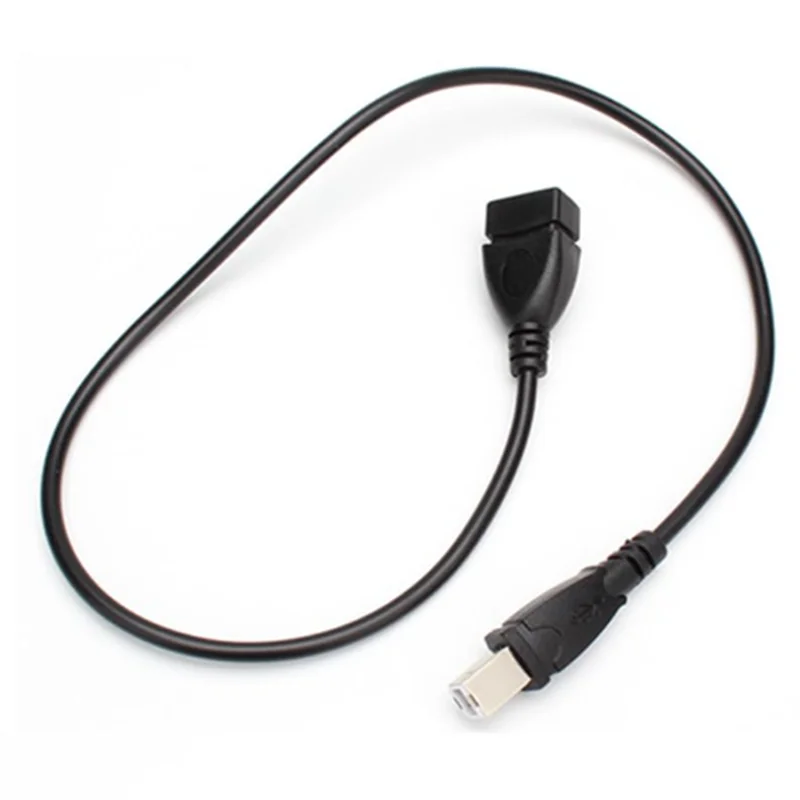 Cables USB 2.0 Cable hembra A USB B macho para impresora, el longitud es de 20 pulgadas, A/F a B/M, conexión extensora tipo A F a M - imagen 2