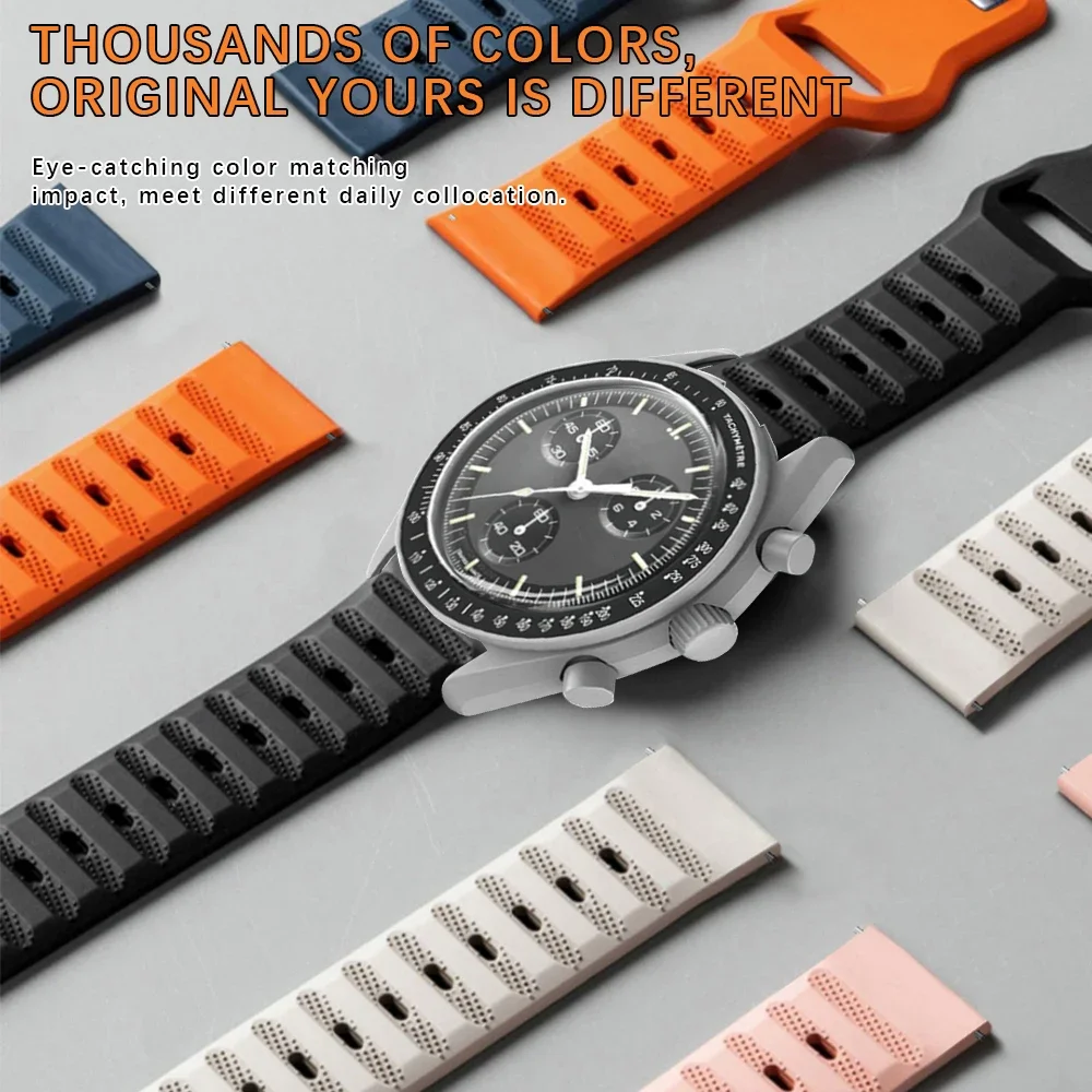 Correa de silicona para reloj inteligente, pulsera deportiva de liberación rápida para Omega X Swatch, MoonSwatch Planet, Samsung Galaxy Watch 4, 5, 6, 20mm - imagen 5
