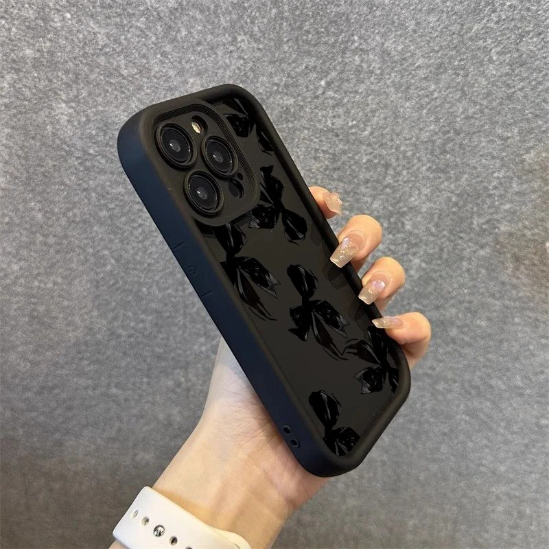 Funda de teléfono de silicona con diseño de lazo bonito para Xiaomi Redmi Note 14 13 12 11 Pro Plus 4G 5G 12S 11S Redmi 15C 14C 13 cubierta a prueba de golpes - imagen 3