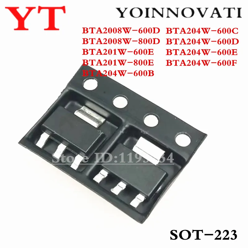 10 piezas, BTA2008W-600D, BTA2008W-800D, BTA201W-600E, BTA201W-800E, BTA204W-600B, BTA204W-600C, BTA204W-600D, BTA204W-600E
