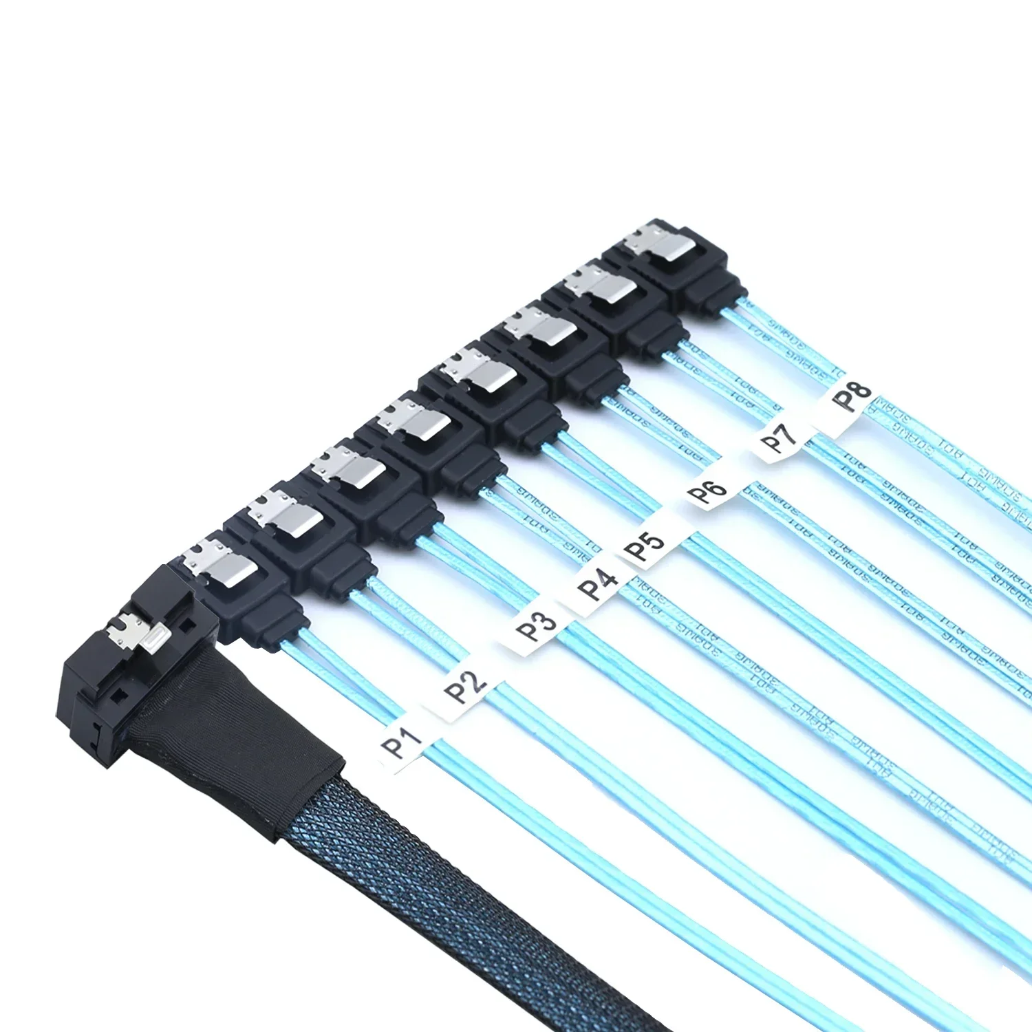 PCI-E Ultraport Slimline SAS 4,0 LP perfil bajo SFF-8654 8i 74 pines a 8X SATA 7 pines Cable de conexión interna de servidor recto - imagen 3