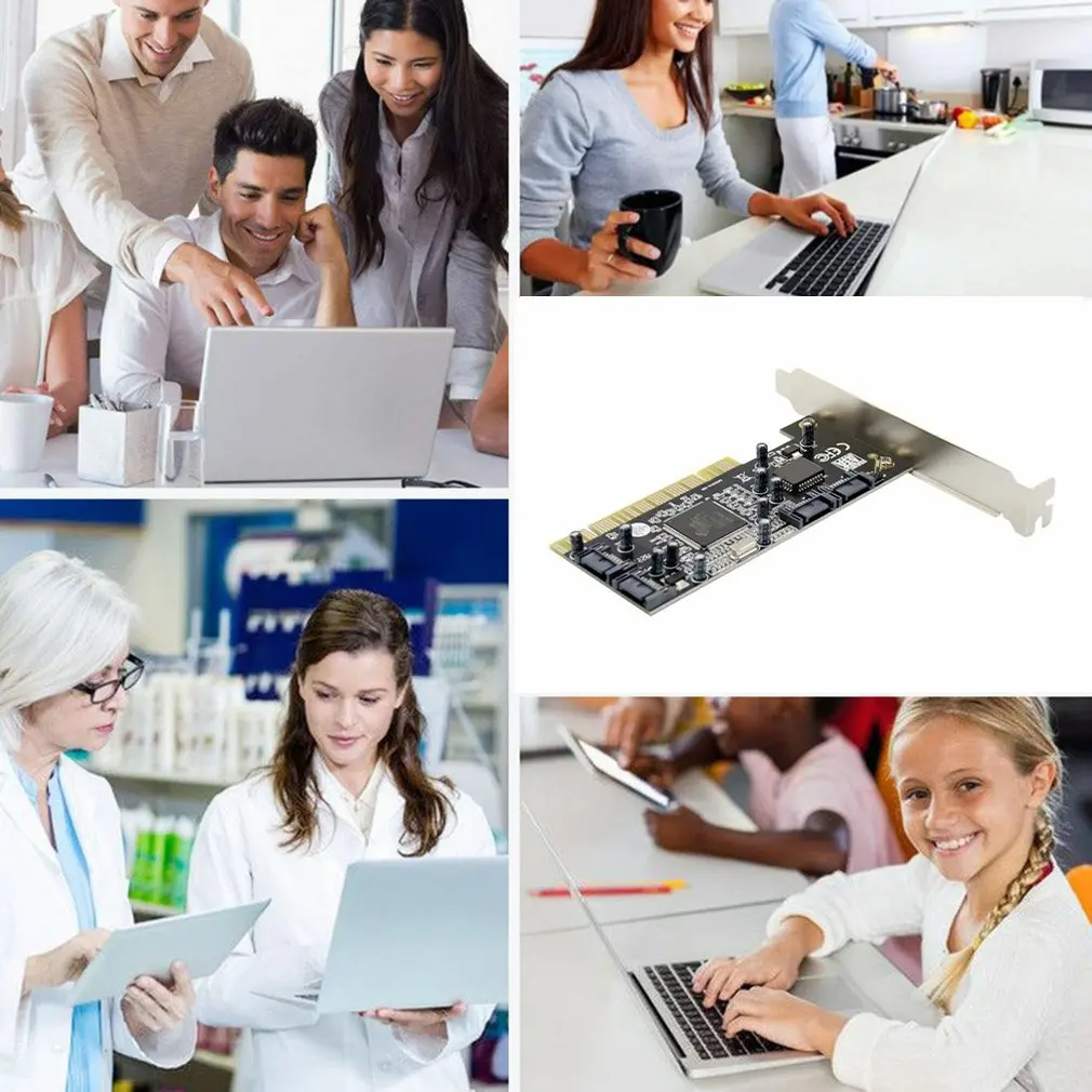 Tarjeta de expansión PCI, 4 puertos SATA Sil3114, Chipset, tarjeta de conversión RAID Sata, tarjeta de conversión PCI a SATA, venta al por mayor - imagen 4