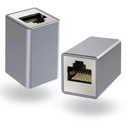 Acoplador Ethernet Cat 8, acoplador RJ45 blindado extensor de cable PoE para cable de red Cat7/Cat6a/Cat6/Cat5e, acoplador en línea RJ45