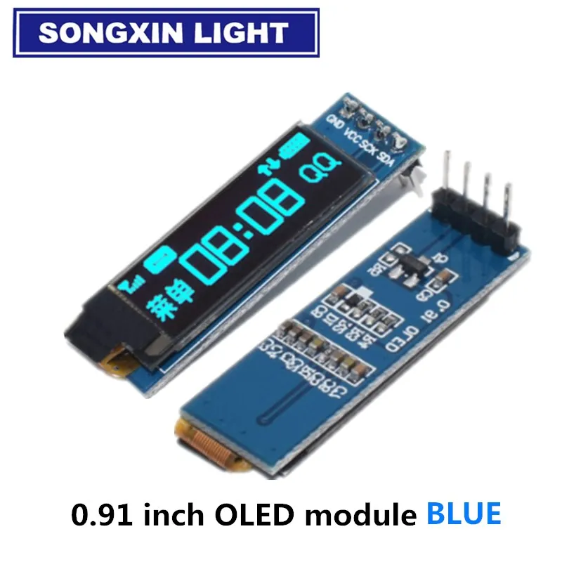 Módulo OLED de 0,91 pulgadas blanco/azul OLED 128X32 OLED LCD módulo de pantalla LED 0,91 "IIC comunicarse para certificación Arduino ROHS - imagen 4