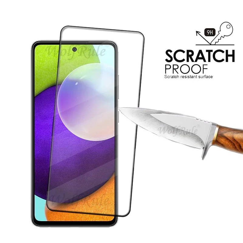 Protector de pantalla de vidrio templado para Samsung, cubierta completa de vidrio para Samsung Galaxy A52, HD 9H, A52 A 52, 4 unidades - imagen 3