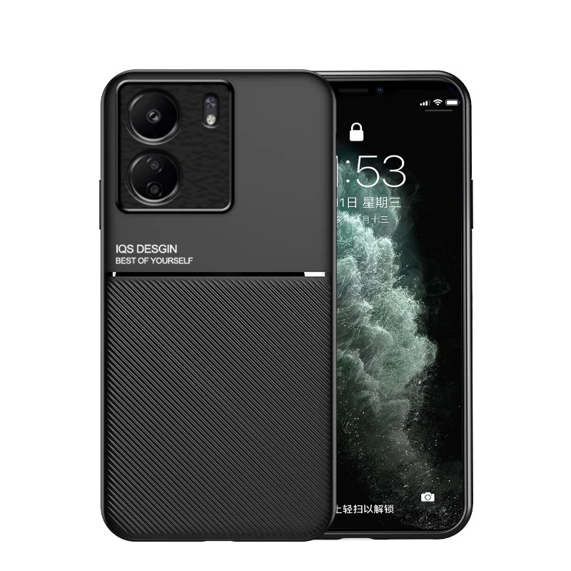 Para Xiaomi Poco C65 Funda de cuero con soporte magnético para coche Funda de teléfono para Pocco Poko Little C65 C 65 PocoC65 Funda de silicona a prueba de golpes - imagen 4