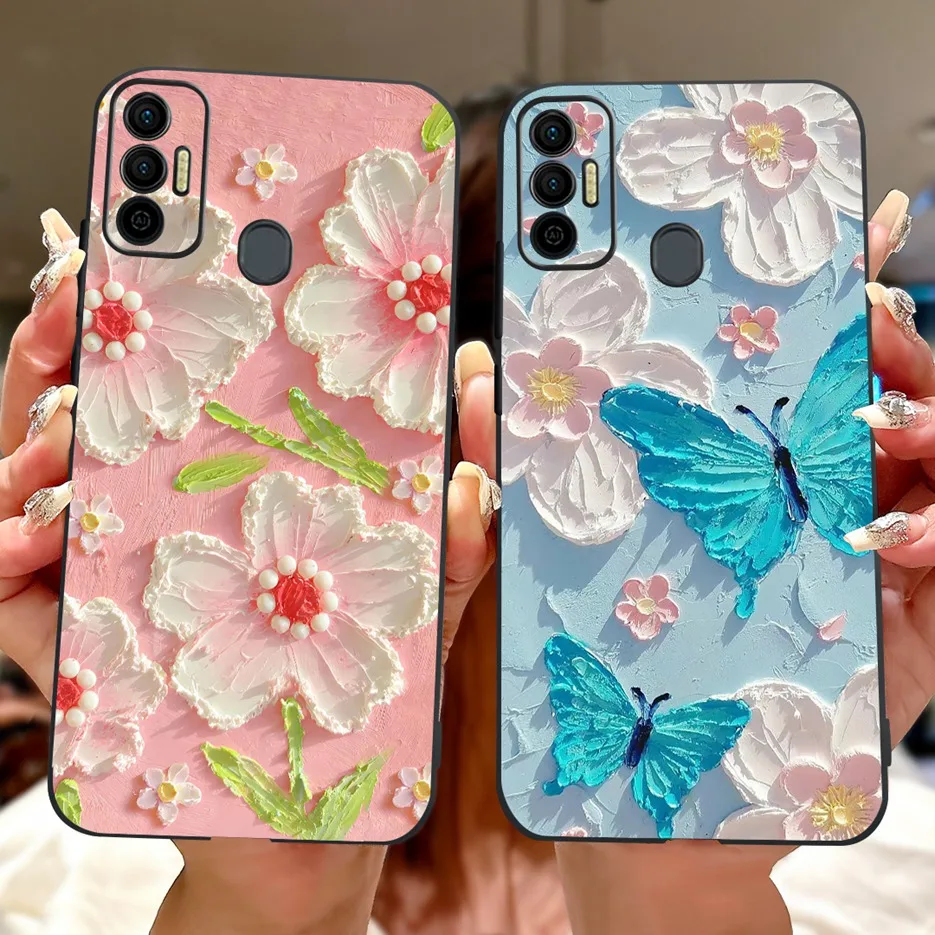 Para Tecno Spark 7 funda KF6 KF6j nueva moda cubierta pintada suave TPU funda de teléfono para Tecno Spark 7 Pro Spark7 P 7P KF7j Fundas bolsas - imagen 4