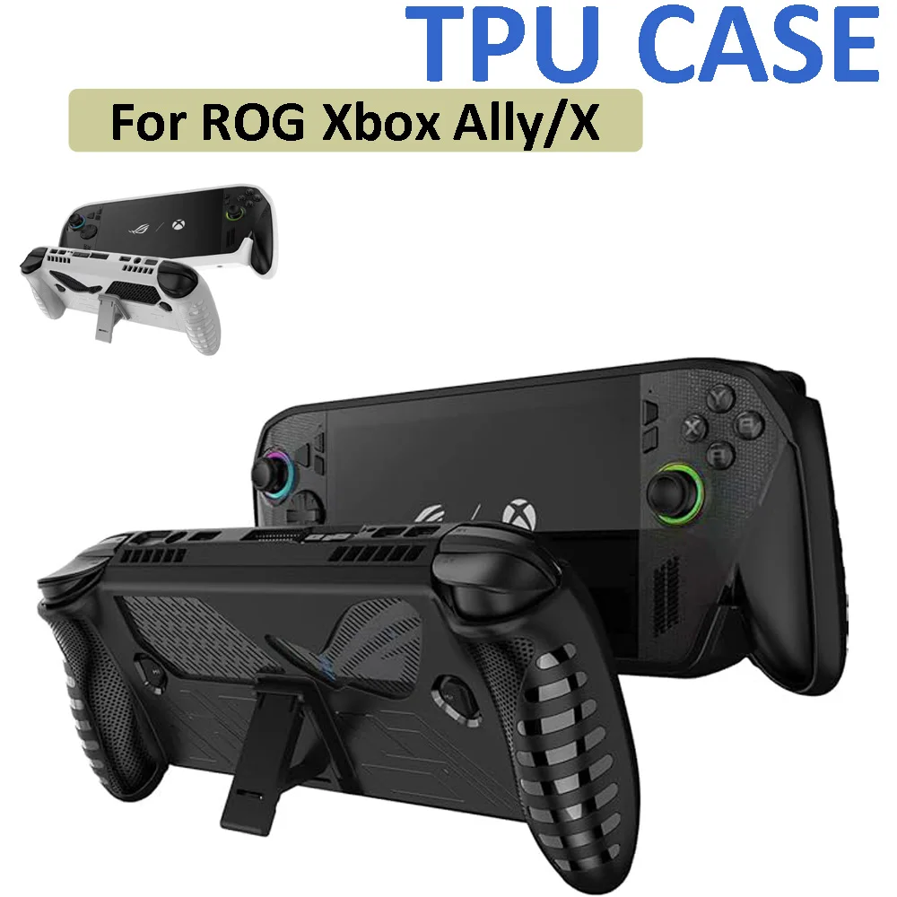 Funda protectora de TPU con soporte trasero Compatible con ROG Xbox Ally X consola de juegos portátil cubierta antideslizante y resistente a los golpes - imagen 2