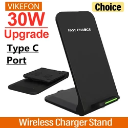 Soporte de carga inalámbrica 30 W para iPhone, Samsung y Xiaomi