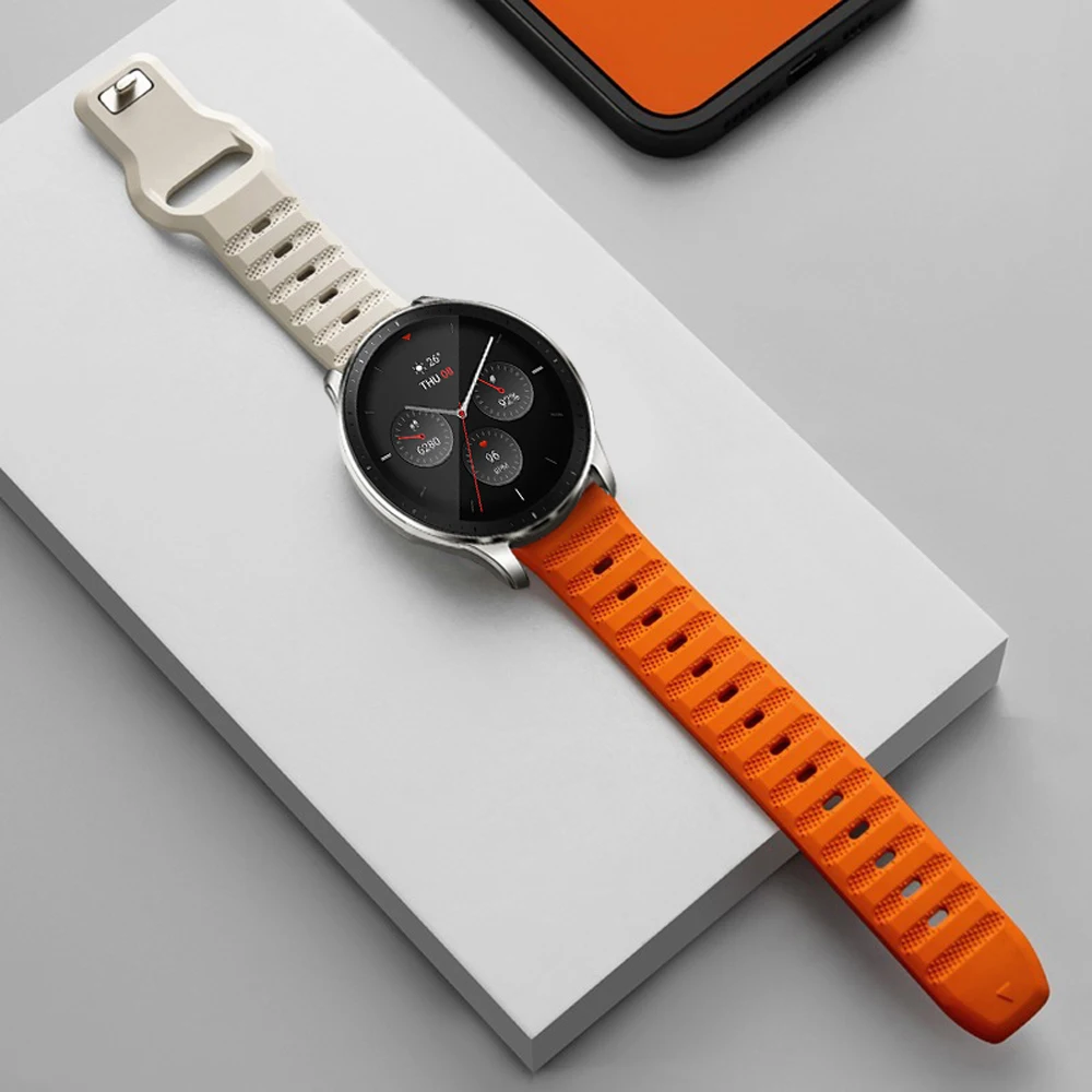 Correa de silicona de 22mm y 20mm para Amazfit GTR 4/GTS 4 Huawei Watch 4/3/GT3-2 Pro, correa suave y transpirable para Samsung Galaxy Watch 7/6/5 - imagen 4