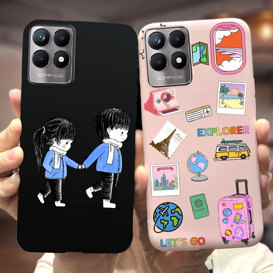 Para Realme 8 8i funda bonita cubierta pintada de caramelo Fundas de silicona suave funda de teléfono para Oppo Realme 8 Pro 8i Realme8 contraportada parachoques - imagen 5