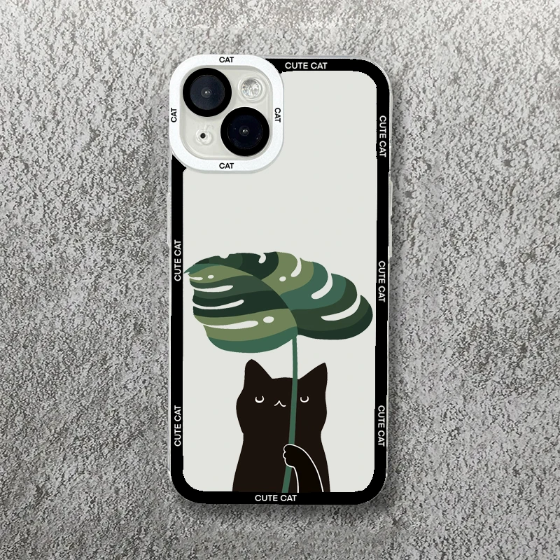 Funda para Xiaomi 14 fundas Poco X5 Pro 5G funda bonita de gato para Xiaom Mi 13 12 11 Lite 13T 12T 12X Poco F5 X3 Pro F3 cubierta transparente - imagen 5